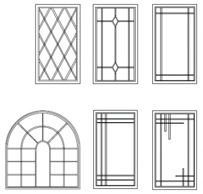 windows with grids